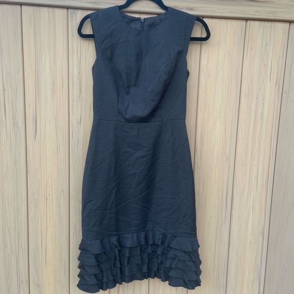 J. Crew Dresses & Skirts - J. Crew Ruffle Hem Sheath Dress Wool